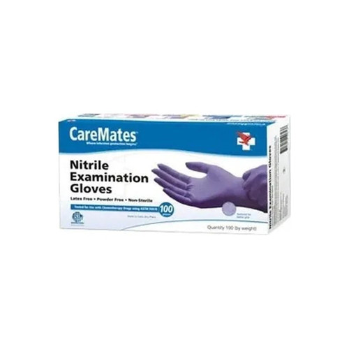 Shepard Medical - Caremates - 10611020 - Products - Nitrile Powder - Free Textured Examination Gloves, Small, Latex