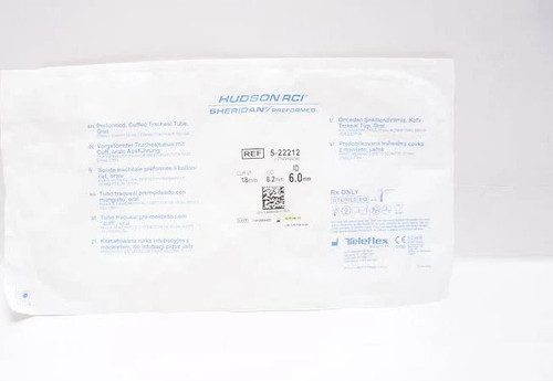 Teleflex - Sheridan Preformed - 5-22212 - Cuffed Endotracheal Tube 271 Mm Length Curved 6.0 Adult Murphy Eye