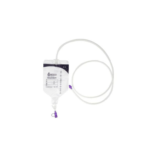 Vesco Medical - Ved-010eo - 500ml Enfit Compatible Drainage Bag, With 5cm Tubing.