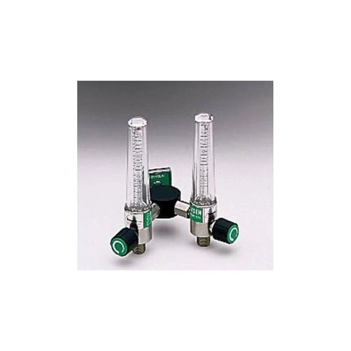 Allied - Timeter - 15002-03Y - Sure Grip Oxygen Flowmeter Dual With Y Bar 0 - 15 Lpm Diss Outlet Chemetron Adapter