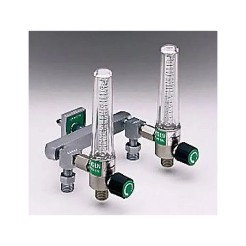 Allied - Timeter Sure Grip - 15002-03Yp2 - Oxygen Flowmeter Dual With Y Bar And 2 Power Take - Offs 0 - 15 Lpm Diss Outlet Chemetron Adapter