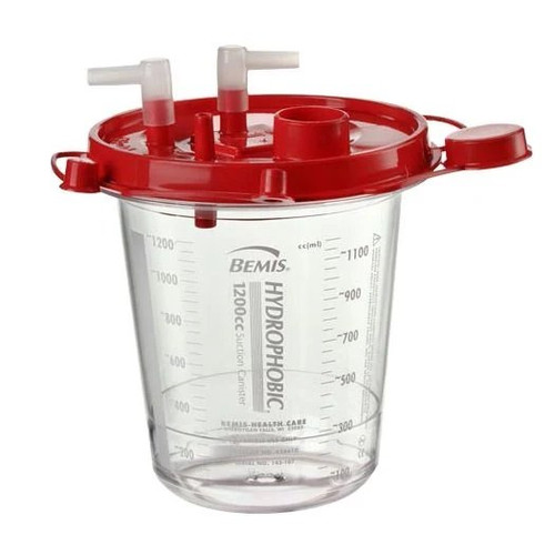 Bemis Healthcare - Hi-Flow - 434410 - Rigid Suction Canister 1200 Ml Pour Lid 
