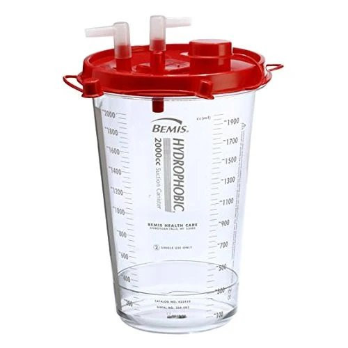 Bemis Healthcare - Hi-Flow - 435410 - Rigid Suction Canister 2000 Ml Pour Lid