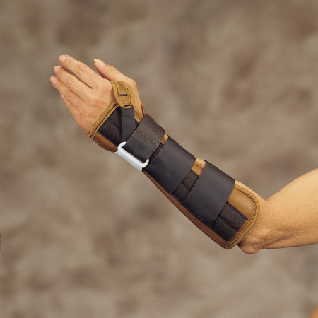 Deroyal - 5020-08 - Wrist / Forearm Splint Vinyl Left Hand Brown Medium