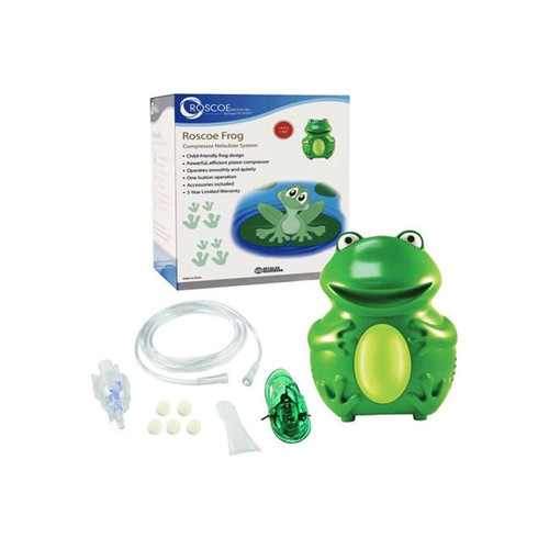 Compass Health - Roscoe - Frog-Tru - Brands - Medical Compressor Nebulizer System Small Volume Medication Cup Pediatric Aerosol Mask Delivery