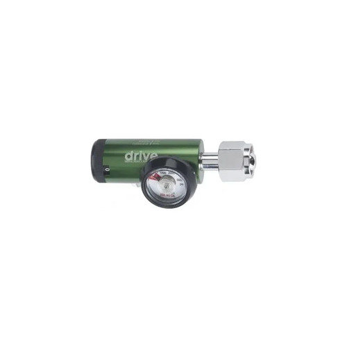 Drive Devilbiss Healthcare - Oxygen Regulator - 18303Gm - Medical Mini Nut Connector, Barb Outlet, Liter Flow Increments: 0, 0.12, 0.5, 1, 1.5, 2, 2.5, 3, 4, 6 & 8