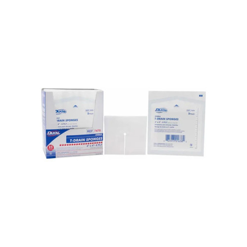 Dukal - Tracheostomy Care - 7470 - Gauze Sponge, Sterile, 6 - Ply, Trach Drain