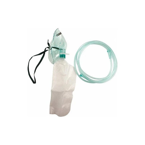 Dynarex - 33052 - Nonrebreather Oxygen Mask Elongated Style Adult One Size Fits Most Adjustable Head Strap / Nose Clip