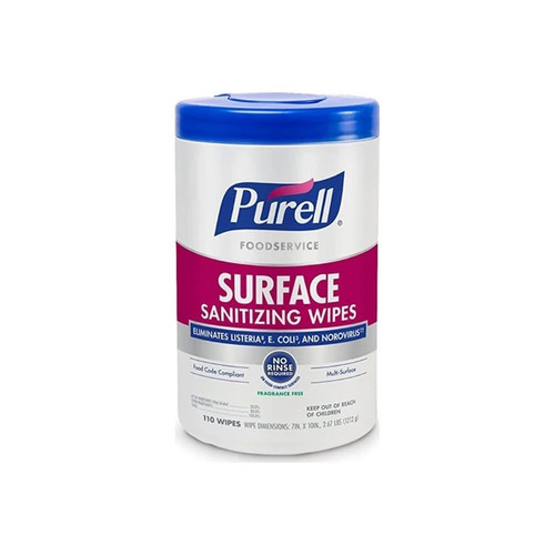 Gojo Industries - Purell - 9341-06 - Surface Disinfectant / Sanitizer Manual Pull Wipe 110 Count Canister Unscented Nonsterile