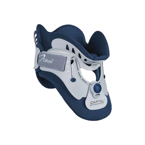 Deroyal - Capital - 498N32 - Rigid Cervical Collar With Replacement Pads Preformed Infant (6 To 24 Months) Size Ped 1 Two - Piece / Trachea Opening