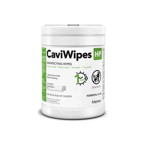 Metrex Research - Caviwipes Hp - 16-1100 - Surface Disinfectant Cleaner Peroxide Based Manual Pull Wipe 160 Count Canister Scented Nonsterile