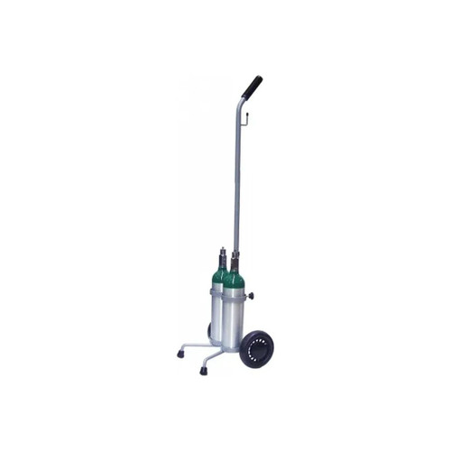 Responsive Respiratory - 150-0106 - Dual M6 Cylinder Cart W/ Adhandlej