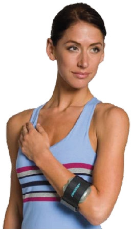 Djo Djorthopedics - Aircast - 81-05A - Pneumatic Armband One Size Fits Most Hook And Loop / D - Ring Closure Tennis Elbow Left Or Right 8 To 14 Inch Circumference Beige