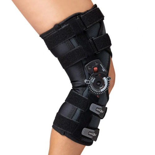 Djo Djorthopedics - Donjoy - 11-0021-4 - Knee Brace Playmaker Ii X - Rom Large D - Ring /Hook And Loop Strap Closure 21 To 23 - 1/2 Inch Thigh Circumference / 15 17 16 18 Calf Left Or Right
