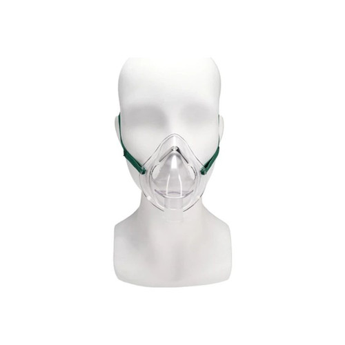 Sun Med - Salter - 8115-0-50 - Labs Oxygen Mask Elongated Style Adult One Size Fits Most Adjustable Head Strap / Nose Clip