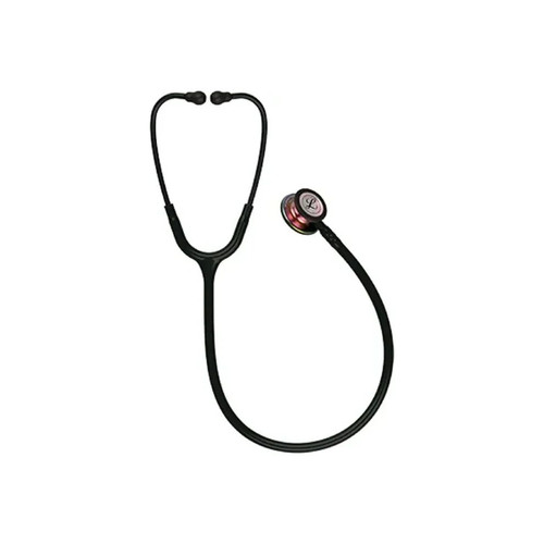 3M - Littmann - 5870 - Classic Iii Monitoring Stethoscope With Rainbow - Finish Chestpiece, Black Tube, 27
