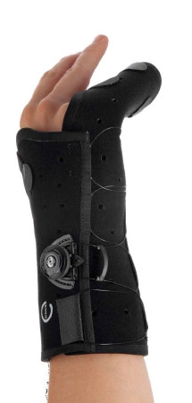 Djo Djorthopedics - Exos - 325-61-1111 - Boxer Fracture Brace Thermoformable Polymer Left Hand Black Large