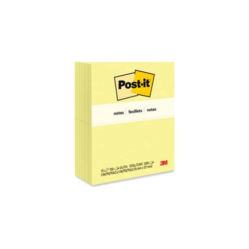 3M - Mmm-655Yw - Original Pads In Canary Yellow, 3 X 5