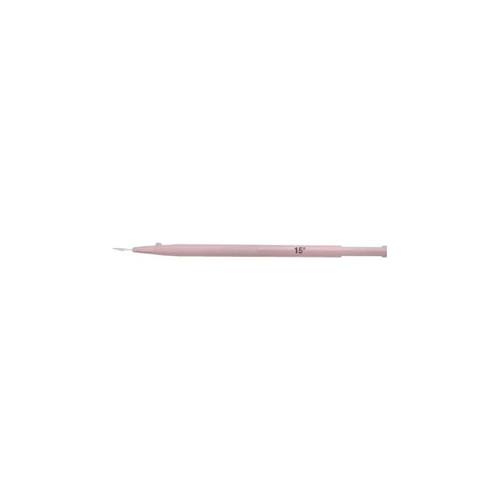 Alcon - A-Ok - 8065921501 - Ophthalmic Knife Stainless Steel / Plastic 1.5 Mm Width Full Handle Sterile Disposable