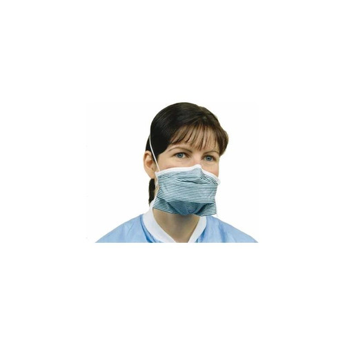Alpha Pro Tech - Critical Cover Pfl - 695 - Particulate Respirator / Surgical Mask Medical N95 Chamber Elastic Strap One Size Fits Most Teal Stripe Nonsterile Astm Level 3 Adult