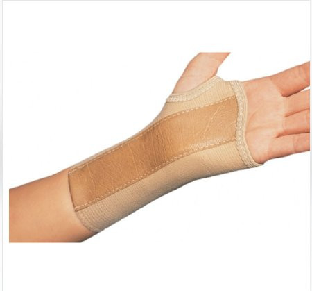 Djo Djorthopedics - Procare - 79-87083 - Wrist Brace Low Profile / Contoured Wraparound Aluminum Cotton Elastic Left Hand Beige Small