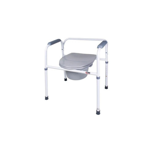 Apex - Carex - Fgb35711 0000 - Commode Chair Padded Fixed Arms Steel Frame 250 Lbs Weight Capacity