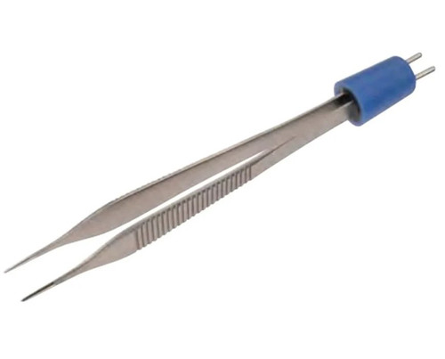 Aspen - Olsen - 20-1080I - Products (Symmetry) - Bipolar Forceps Adson 5 Inch Length Nonlocking Thumb Handle Straight Serrated Insulated 1 Mm Tips