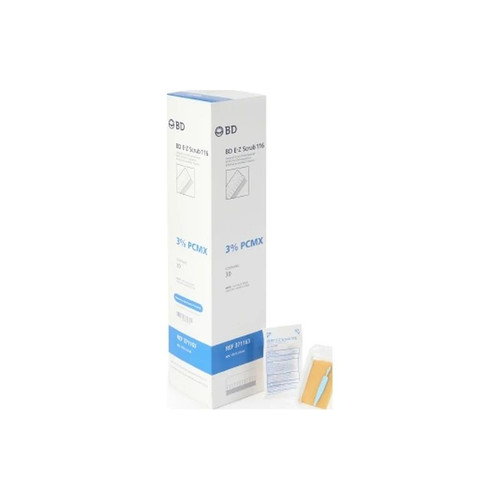 Bd Becton Dickinson - E-Z Scrub - 371163 - Impregnated Brush Polyethylene Bristles / Sponge Blue
