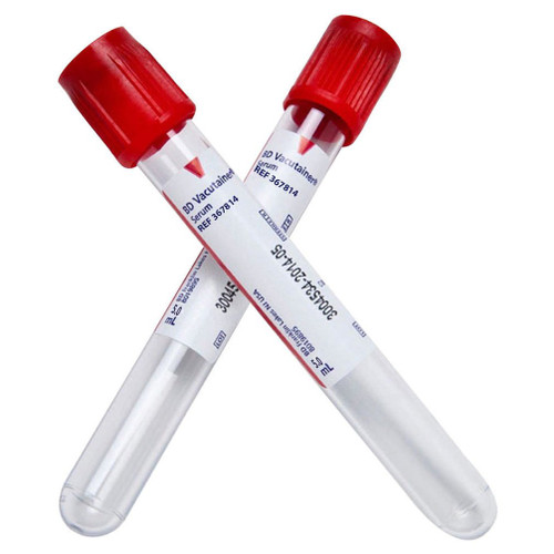 Bd Becton Dickinson - Bd Vacutainer Plus - 367815 - Venous Blood Collection Tube Serum Clot Activator Additive 13 X 100 Mm 6 Ml Red Hemogard Closure Plastic 