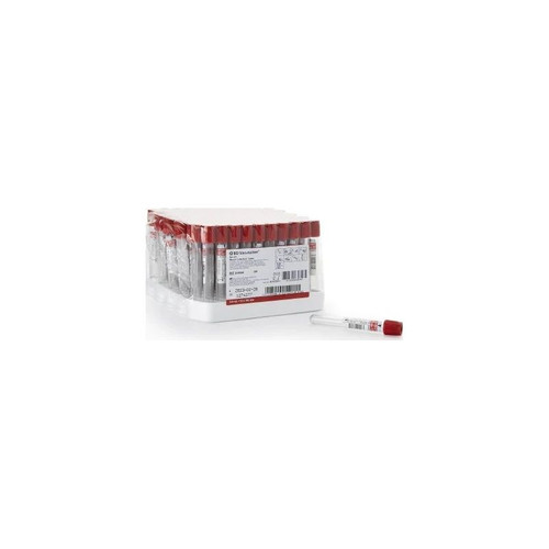 Bd Becton Dickinson - Vacutainer Plus - 368044 - Venous Blood Collection Tube Serum Clot Activator Additive 13 X 100 Mm 6 Ml Red Hemogard Closure Plastic