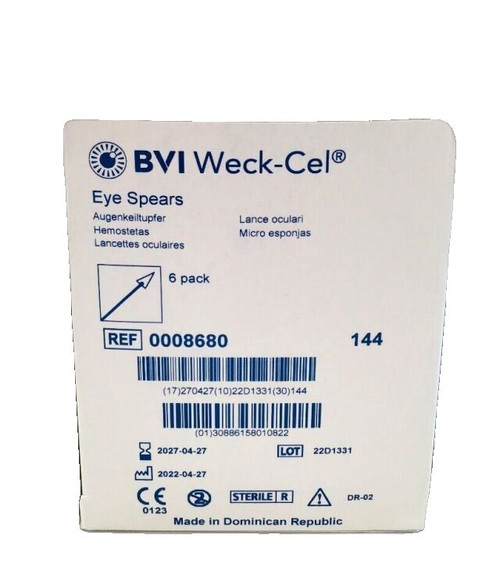 Beaver - Weck-Cel - 0008680 - International - Surgical Eye Spear Cellulose 6 Count Pouch