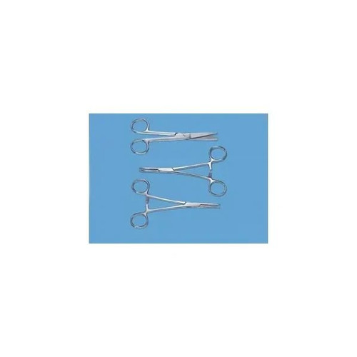 Busse Hospital Disposables - 775 - Hemostatic Forceps Kelly 5 - 1/2 Inch Length Floor Grade Stainless Steel Sterile Ratchet Lock Finger Ring Handle Straight Blunt / Sharp Tips
