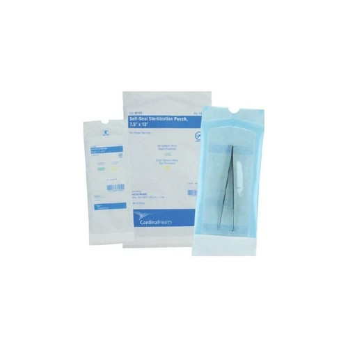 Cardinal Health - 92168 - Sterilization Pouch Ethylene Oxide (Eo) Gas 8 X 16 Inch Transparent Blue / White Self Seal Paper Film