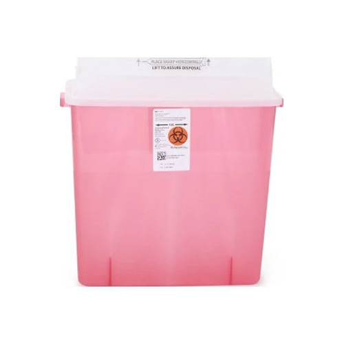 Cardinal Health - Covidien - 31314886 - Sharps Container, 3 Gal, Translucent Red, 20;"H X 6"D 14"W