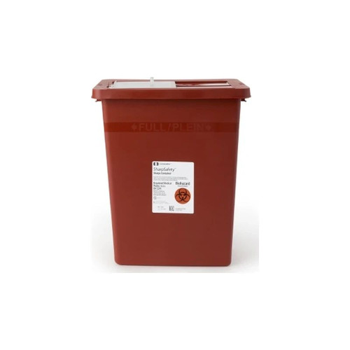Cardinal Health - Covidien - 8980S - Container, 8 Gal Red, Slide Lid