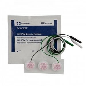 Cardinal Health - Kendall - 31424743 - Ecg Electrode With Leadwire Cloth Backing Radiolucent / Mr Tested Snap Connector 3 Per Pack