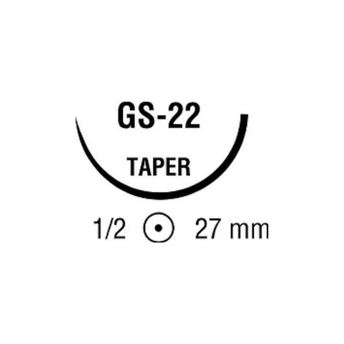 Cardinal Health - Maxon - 8886624551 - Absorbable Suture With Needle Polyglyconate Gs - 22 1/2 Circle Taper Point Size 2 - 0 Monofilament