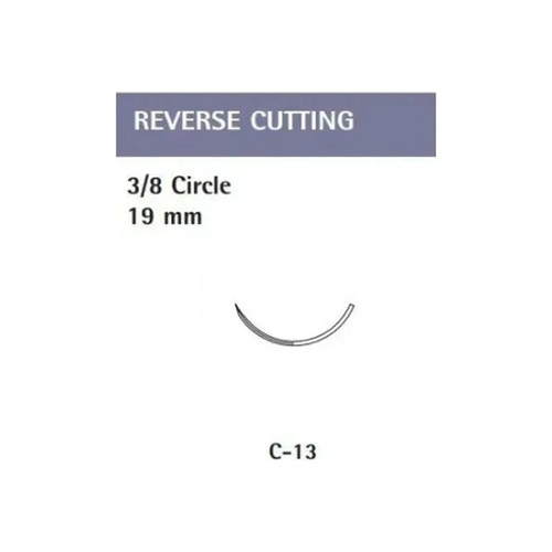Cardinal Health - Maxon - 8886663931 - Absorbable Suture With Needle Polyglyconate C - 13 3/8 Circle Reverse Cutting Size 4 - 0 Monofilament
