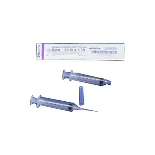 Cardinal Health - Monoject - 1181622112 - Softpack Syringe 22 Gauge X 1 - 1/2"L Needle And Plunger Tip 6 Ml, Sterile, Latex - Free.