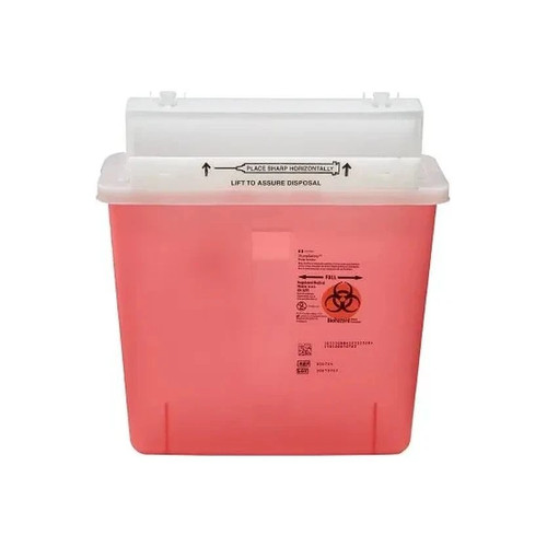 Cardinal Health - SharpStar In-Room - 8507SA - Sharps Container Translucent Red Base Horizontal Entry 1.25 Gallon 