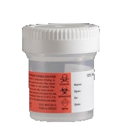 Cardinal Health - Sp Richards - C4320-7.5B - Prefilled Formalin Container 7.5 Ml Fill In 15 (0.5 Oz.) Screw Cap Biohazard Symbol / Patient Information Nonsterile