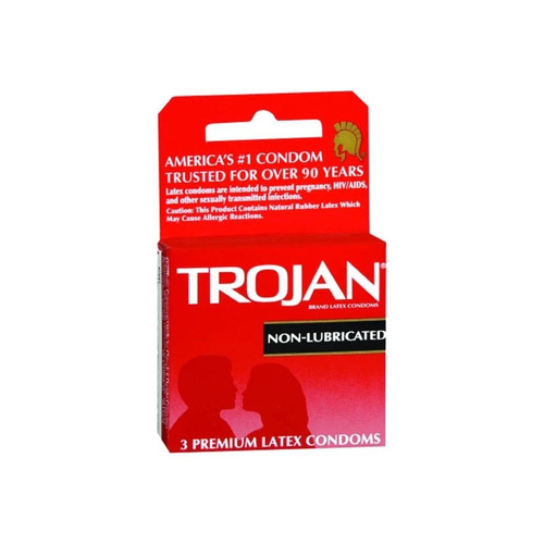 Church & Dwight - Trojan - 22600092050 - And Condom Non Lubricated One Size Fits Most 3 Per