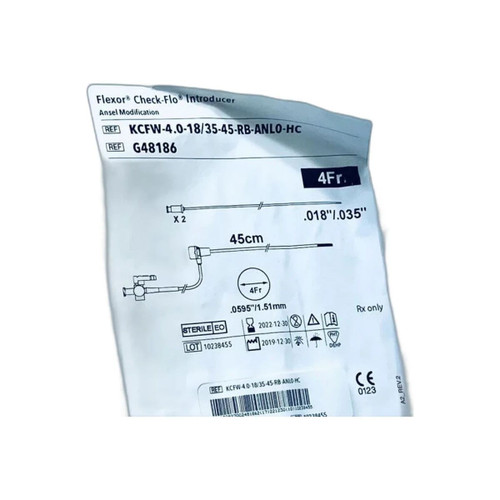 Cook Medical - Flexor - G48186 - Guiding Sheath Introducer 4 Fr X 45 Cm Length, 1.5 Mm Inner Diameter For .018 / .035 Inch Guidewire