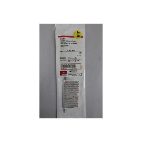 Cook Medical - G10292 - Dilator 12 Fr 7 - 7/8 Inch Length Hydrophilic Coated Sterile
