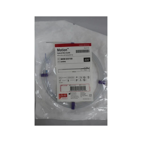 Cook Medical - Motion - G44846 - Hybrid Guidewire .035 Inch Diameter 150 Cm Length 3 Flexible Curved Tip