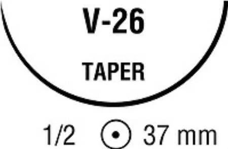Covidien - Medtronic - Gg-127 - Absorbable Suture With Needle Chromic Gut V - 26 1/2 Circle Taper Point Size 2 - 0