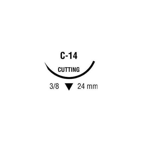 Covidien - Monosof~Dermalon - Sn-648 - Nonabsorbable Suture With Needle Nylon C - 14 3/8 Circle Reverse Cutting Size 3 - 0 Monofilament