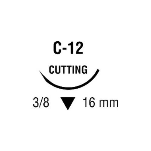 Covidien - Monosof~Dermalon - Sn-660 - Nonabsorbable Suture With Needle Nylon C - 12 3/8 Circle Reverse Cutting Size 6 - 0 Monofilament
