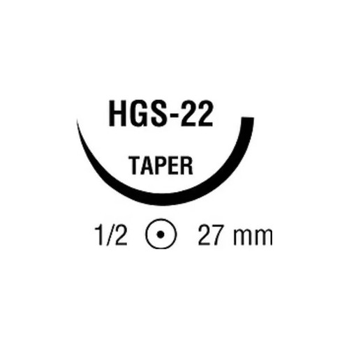 Covidien - Polysorb - Cl-886-M - Absorbable Suture With Needle Polyester Gs - 22 1/2 Circle Taper Point Size 0 Braided