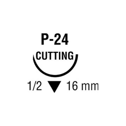 Covidien - Polysorb - Sl-5632 - Absorbable Suture With Needle Polyester P - 24 1/2 Circle Reverse Cutting Size 5 - 0 Braided